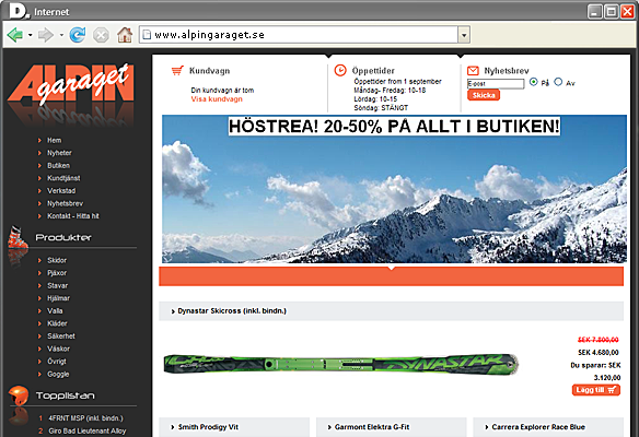 Alpingaraget Webshop